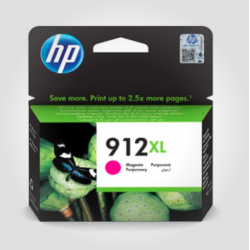 HP 912XL Magenta, Original patron 825 sider 10 ml.